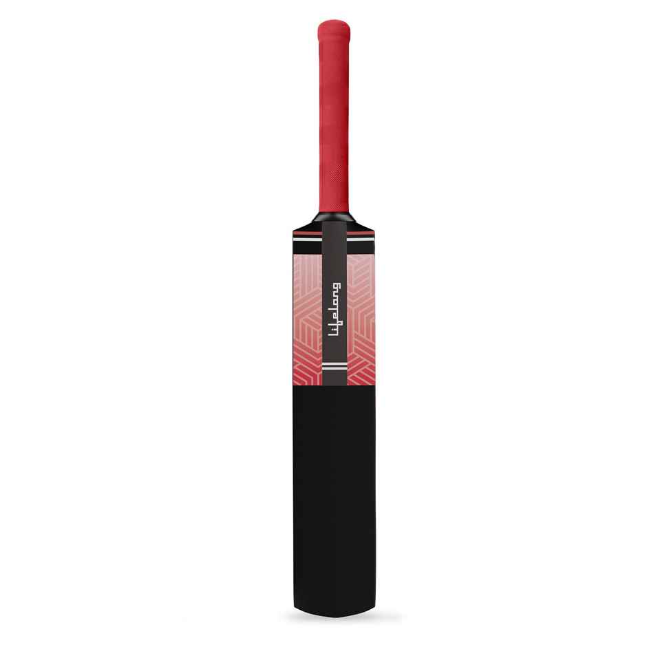 Lifelong 15+ years Plastic Cricket Bat 34 Inch | Black & Red