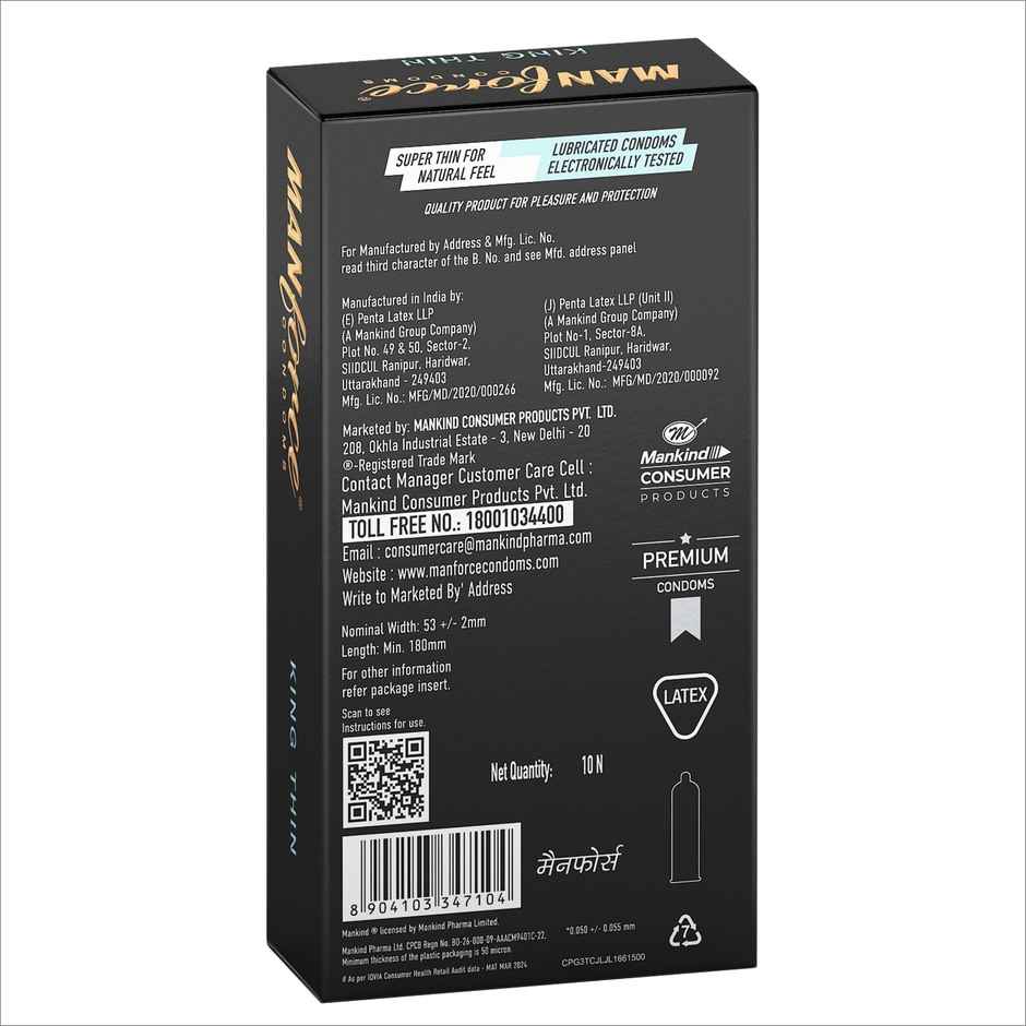 Manforce King Thin | Ultra Thin Condom for Natural Feel