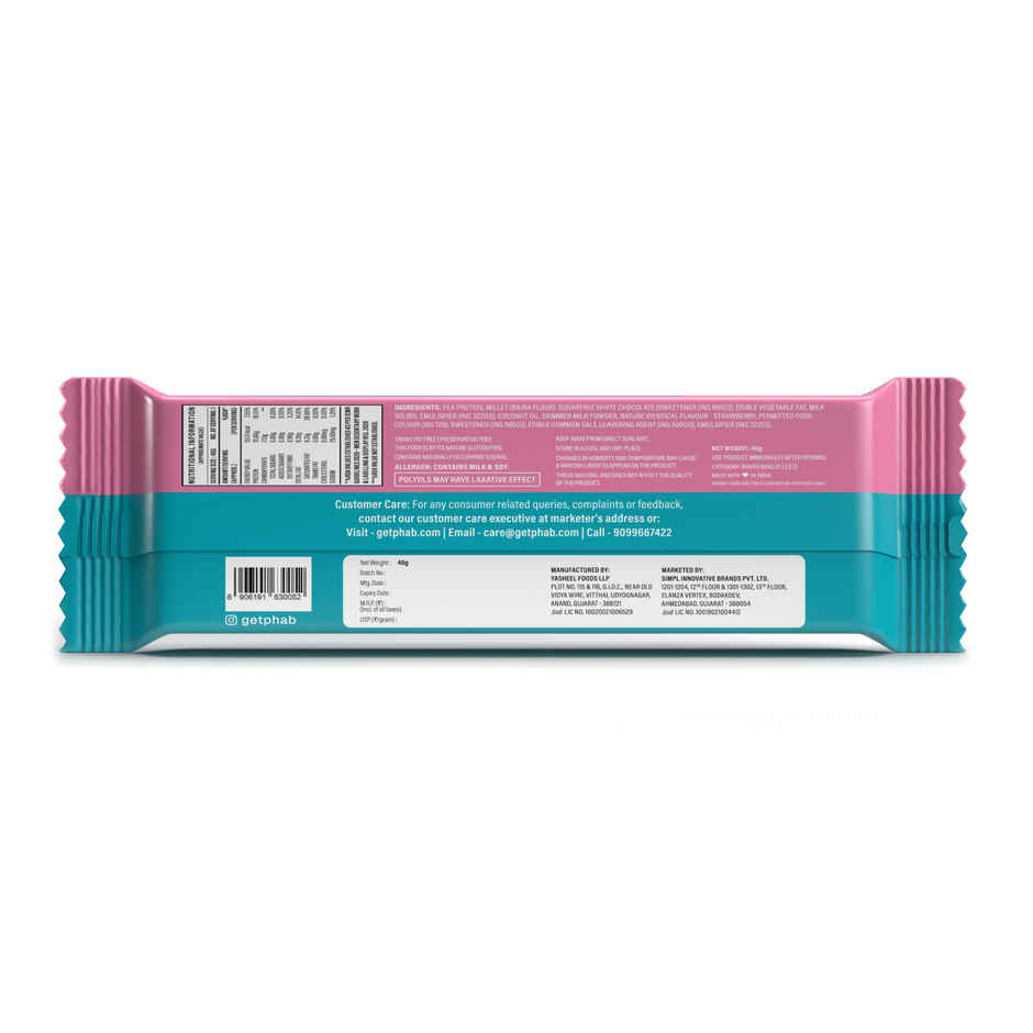 Phab Strawberry Cake Millet Wafer Bar I 10g Protein Wafer Combo  