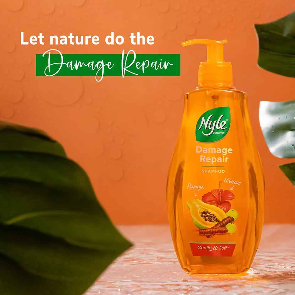 Nyle Naturals Damage Repair Shampoo With Goodness Of Papaya And Hibiscus