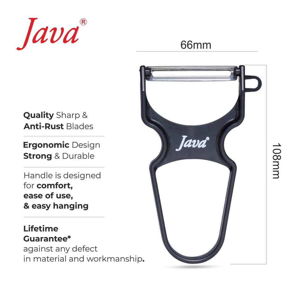 Java Rapid Stainless Steel 420 Grade Peeler 3 Pcs Set | Serrated & Julienne Blade