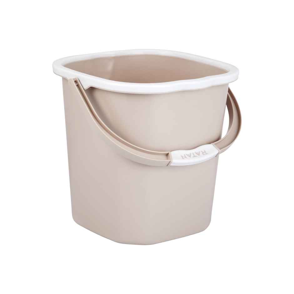 Ratan Plasticware Premia Bucket (18L X 1) - Desert Rose|Light Weight And Easy To Carry
