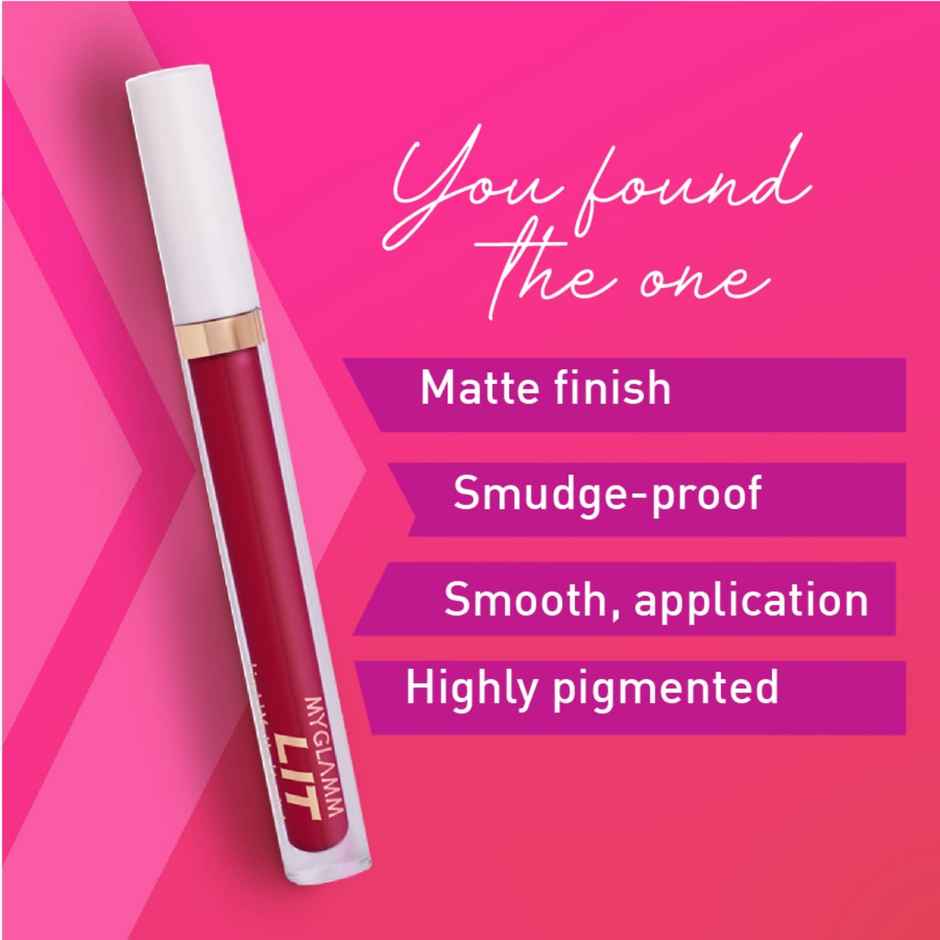 MyGlamm Lit Liquid Lipstick - Red | Silicone Free | Preservative Free