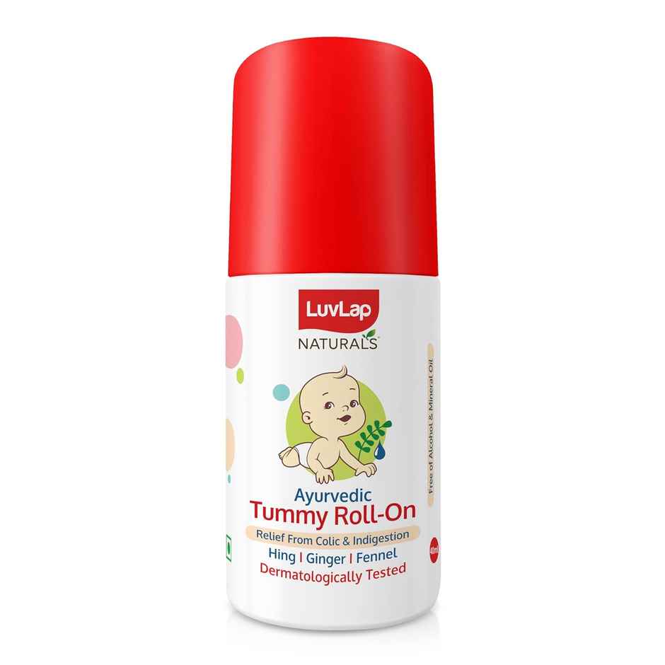 Luvlap Naturals Baby Ayurvedic Tummy Roll On Oil for Colic & Gas Relief, 40ml