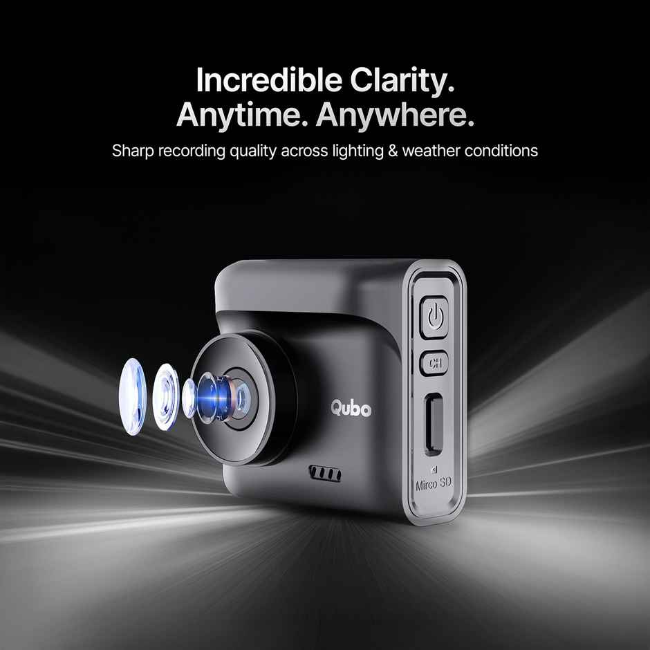 Qubo Dashcam Pro 2.7K + Rear Cam by Hero Group
