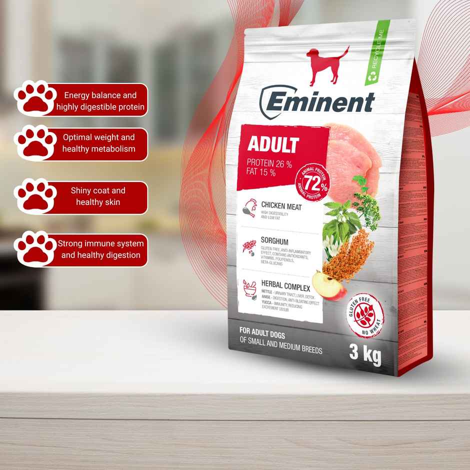 Eminent High Nutrition Dry Food For All Breeds Adult Dogs