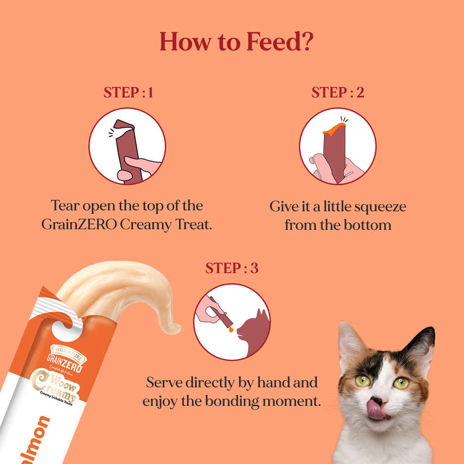Grain Zero Creamy Lickable Cat Treat - Salmon