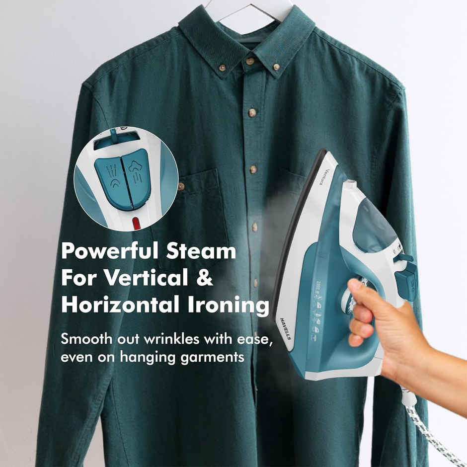 Havells Ventura 2000 Watt Steam Iron with Self Cleaning Function|Vertical & Horizontal Ironing