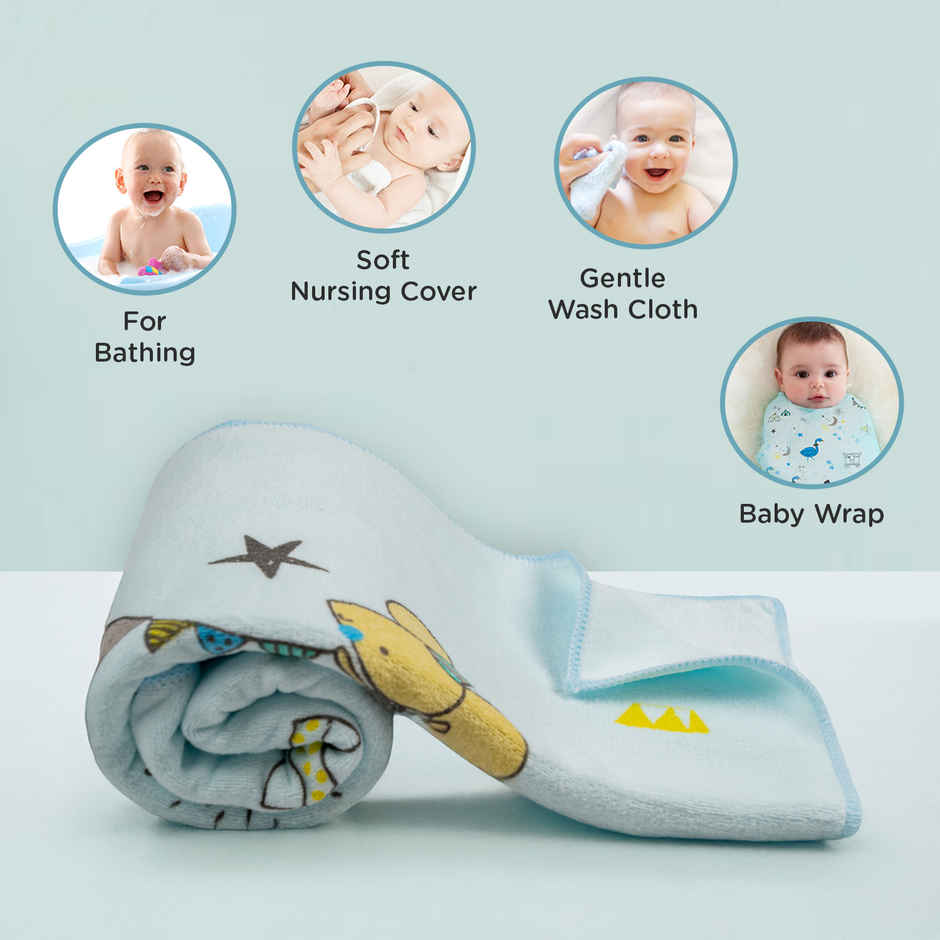 Mee Mee Micro Fiber Baby Bath Towel | 0-3 yrs