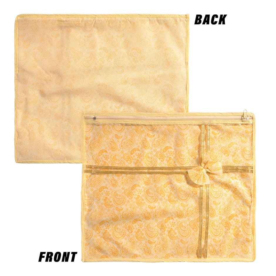 Kuber Industries Printed Non Woven Saree Cover Set Of 12 Pcs (With Zip Lock)