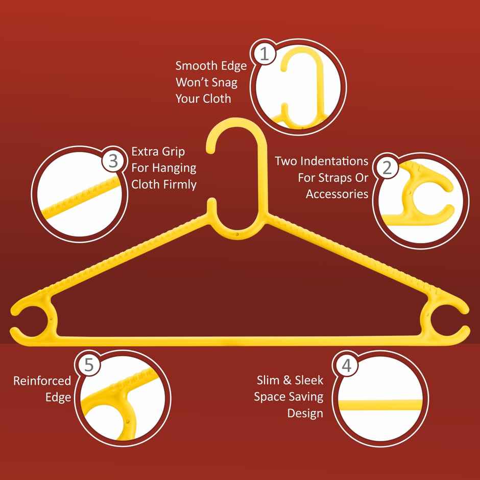 Nayasa Hanger -Yellow | Set Of 6