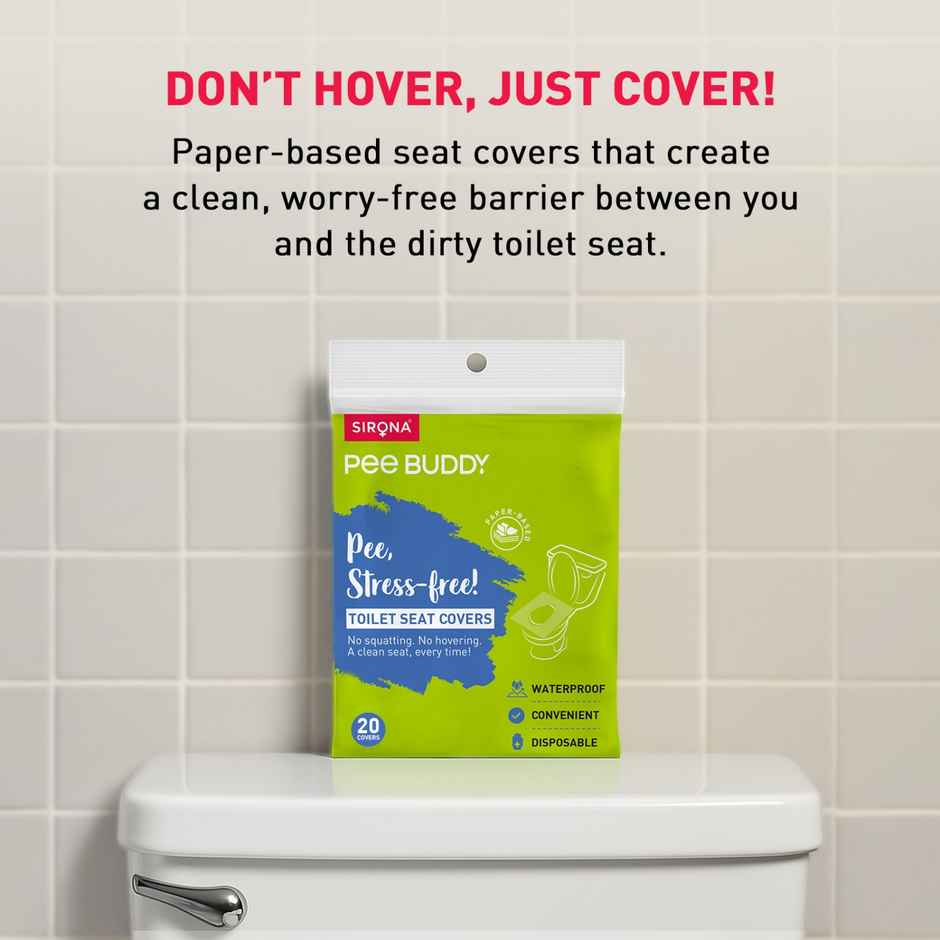 Sirona Peebuddy Disposable Toilet Seat Covers | Easy To Dispose | Nature Friendly