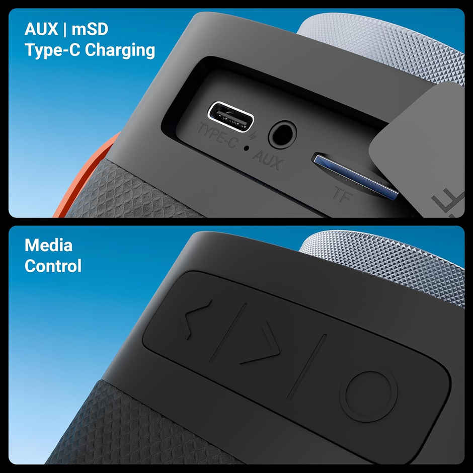 Zebronics Portable BT Speaker, Dual 6.35cm Drivers, Voice Assistant Support, Sound Feast 250 | Black