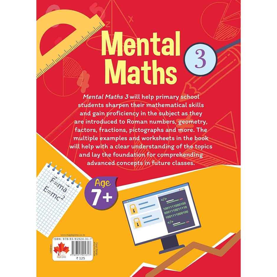Mental Maths - Mathematics Activity Book 3 for Class 3+, Age 7+