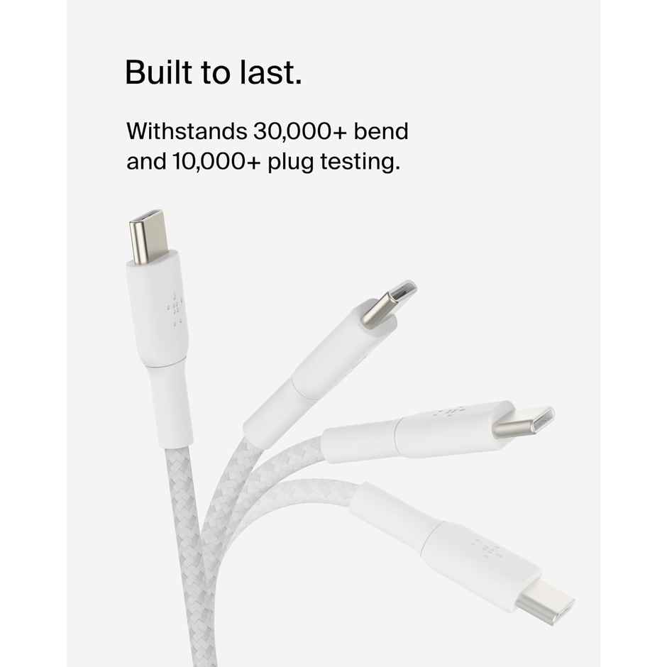 Belkin Braided USB-C To USB-C Cable | 1 m | White