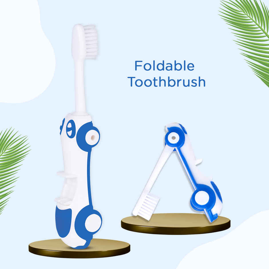Mee Mee Baby Foldable Brush with Soft Bristles for Kids and Babies| Blue