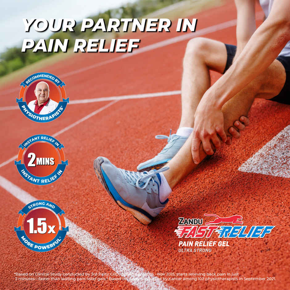 Zandu Fast Relief Gel For Back And Muscle Pain Turbo Action Formula