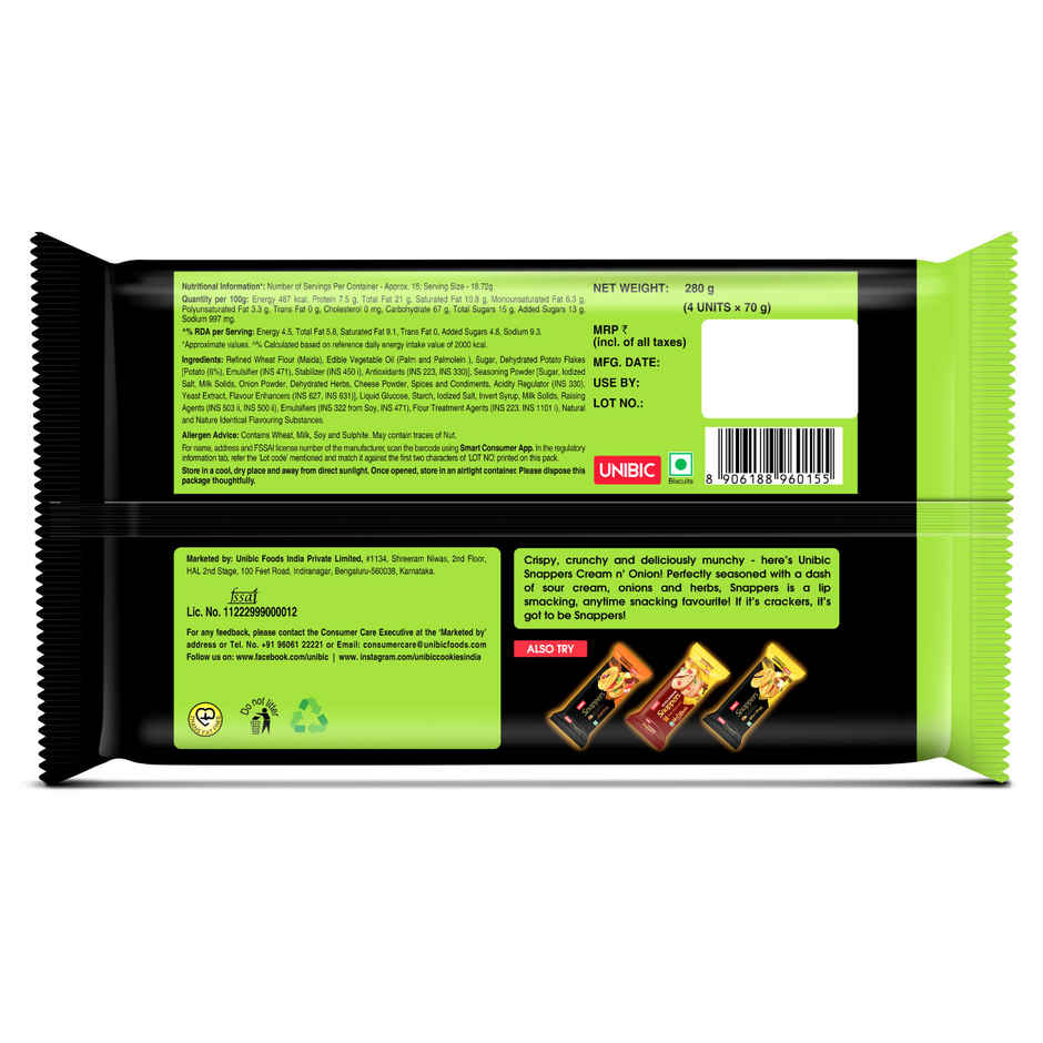 UNIBIC Snapper Cream & Onion