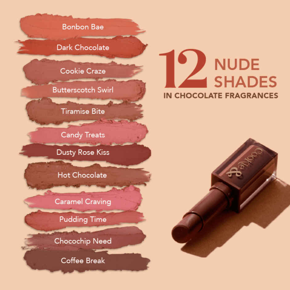 Blue Heaven Cookie & Crush Chocolate Flavored Soft Matte Lipstick | Dusty Rose Kiss