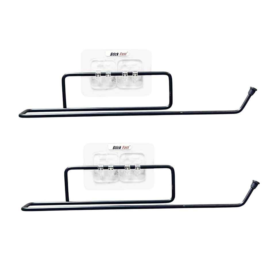 Perpetual Tissue Paper Holder | GI Steel Self-Adhesive Roll Holder for Bathroom | Pack of 2