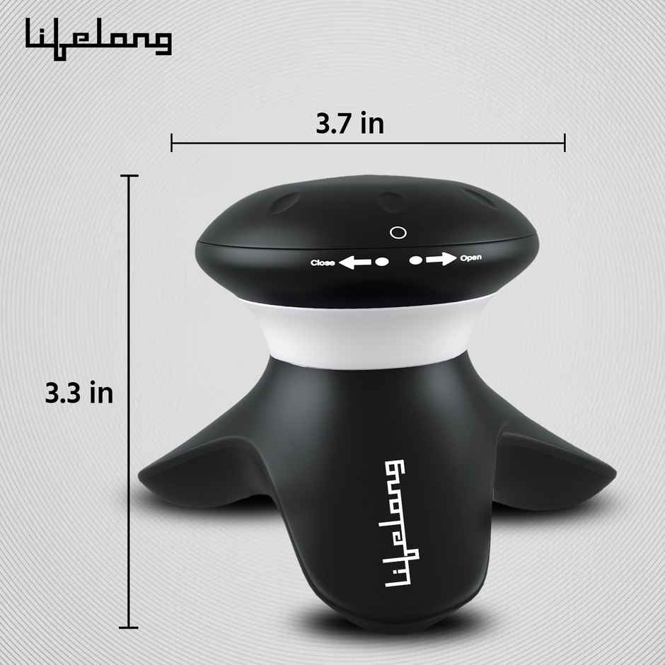 Lifelong Mini Head and Body Massager | Battery Powered | Black