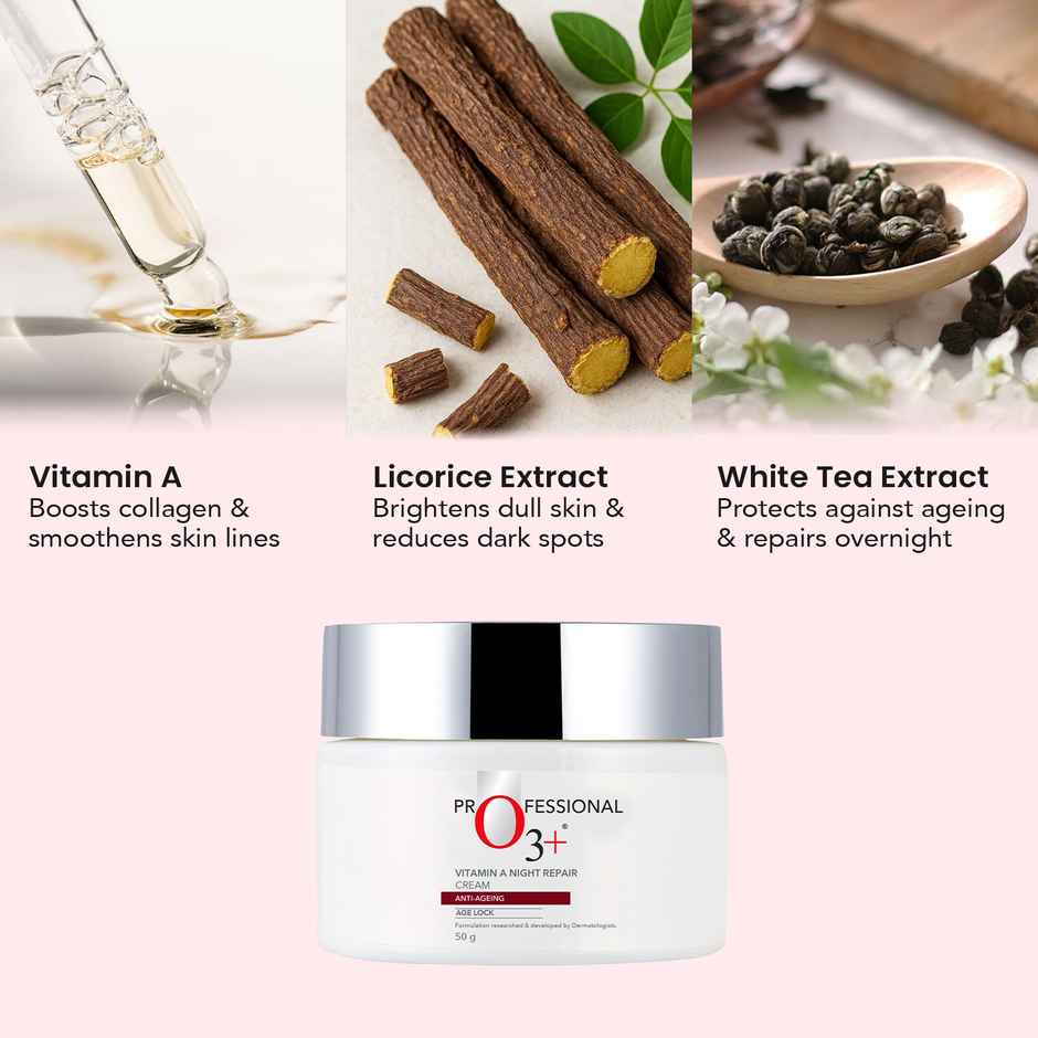 O3+ Professional Brightening & Whitening Dermal Zone Night Repair Cream