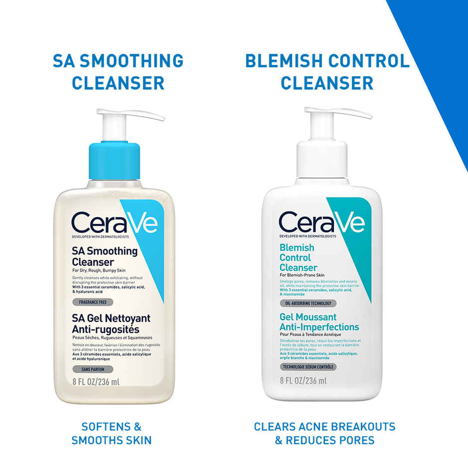CeraVe Blemish Control Cleanser Face Wash With 2% Salicylic Acid & Niacinamide For Acne-Prone Skin