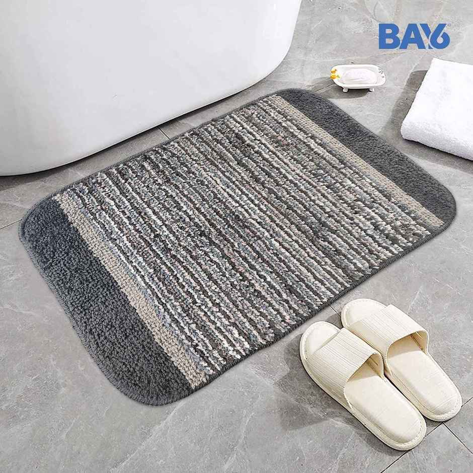 BAY6 Timmy Microfiber Antiskid Bath Mat Set | 38 x 58 cm - Grey