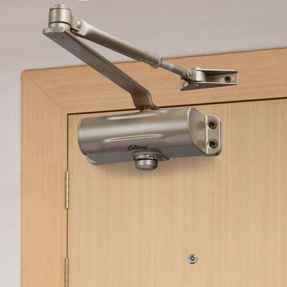 Godrej Hercules Door Closer | Wooden, Aluminum & Metal Doors | 2-Speed | Gold Finish
