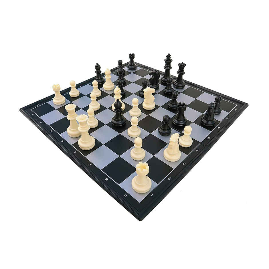 Toyshine Magnus Magnetic Chess Set With Folding Chess Board And Pieces Educational Toys