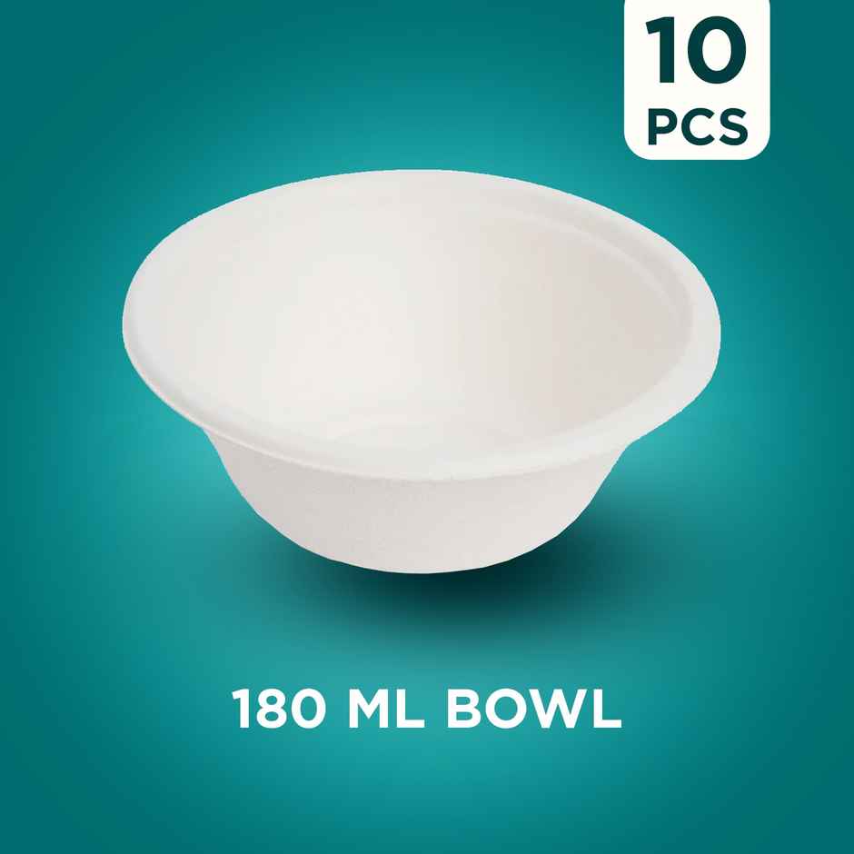 Disposable Bagasse Bowl | Round | 180 ml | Ezee
