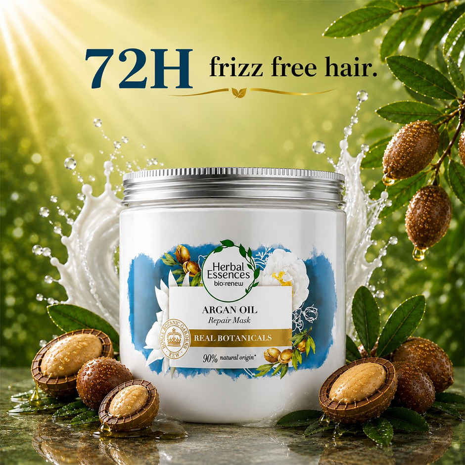Herbal Essences, Argan Oil Hair Mask, Sulfate Free, For Damaged Hair