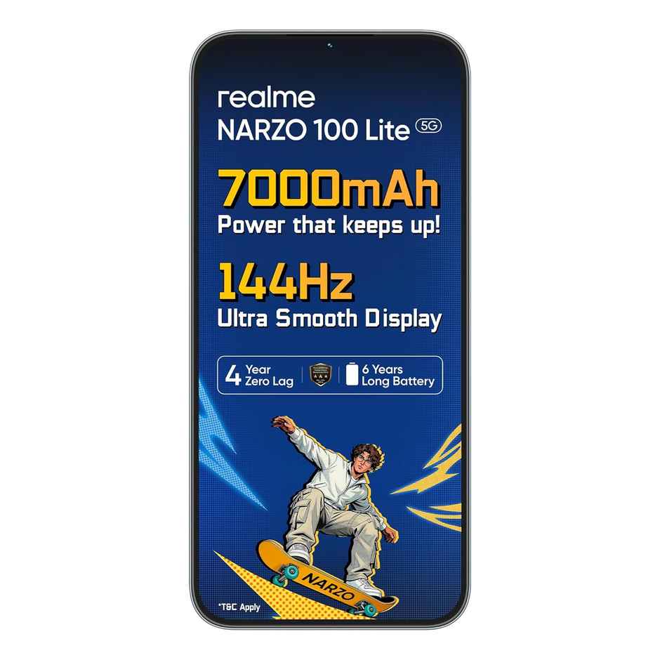 Narzo 100 Lite 5G | 4 GB RAM | 64 GB Storage | 6.8 in Display | 5G | Frost Silver