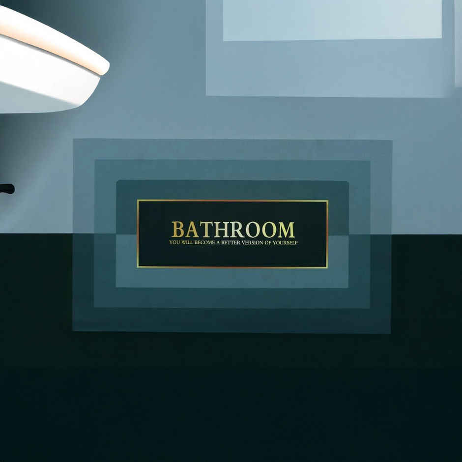 Homeharmony Rubber Floor Protecting Mat, Dark Blue (57x36Cm)