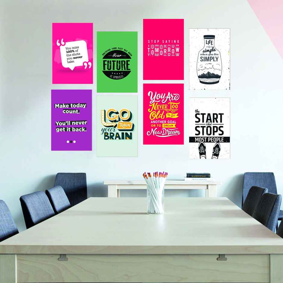 Paper Plane Design Motivational Wall Posters | Set of 10 | (12 Inch x 18 Inch) D96