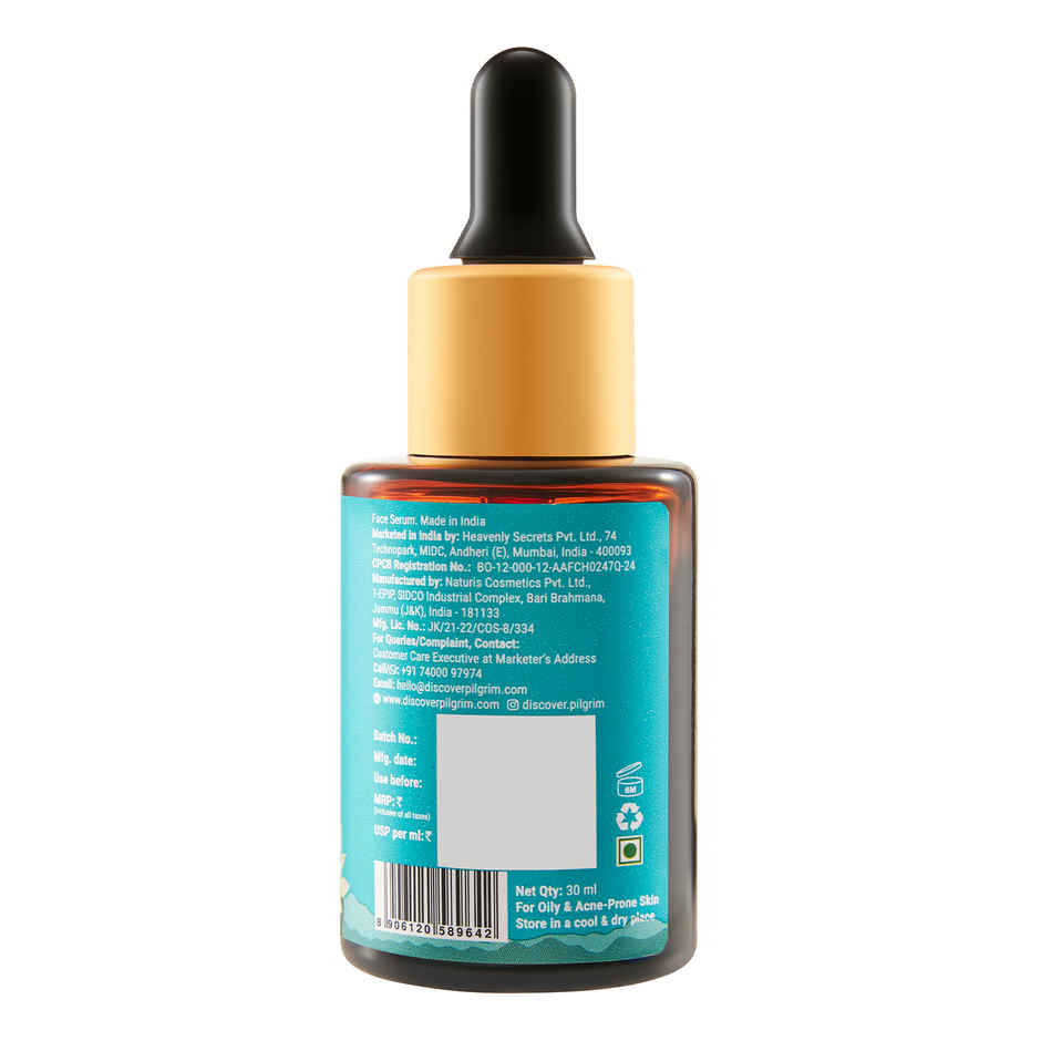 Pilgrim Korean Anti Acne Serum for Oily & Acne Prone Skin with 1% Salicylic Acid + 3% Glycolic Acid