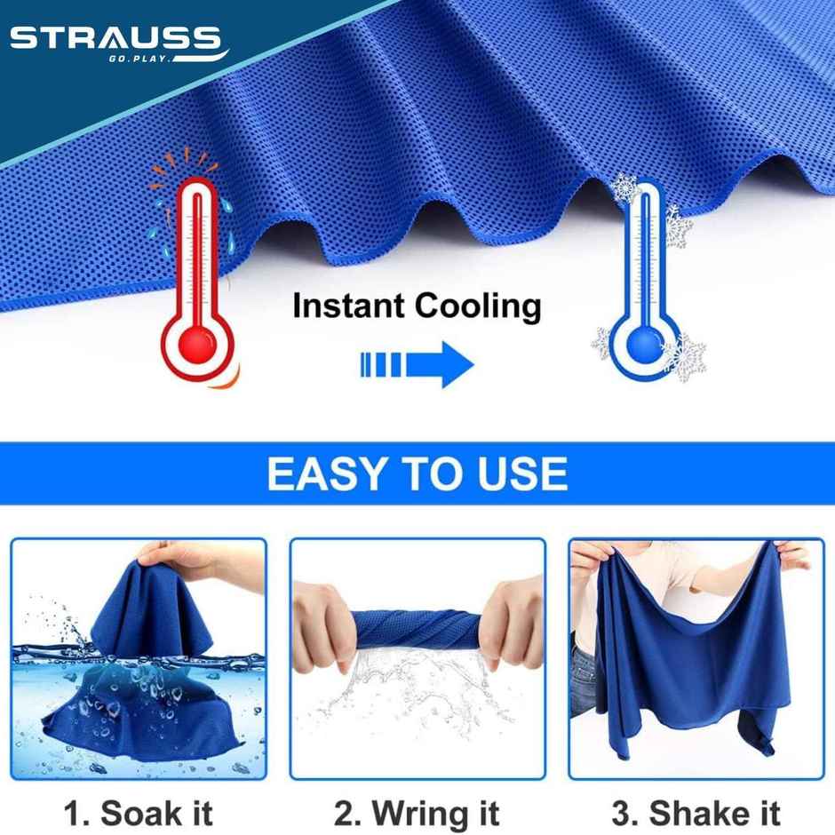 Strauss Cooling Towel, 90 cm, (Blue)