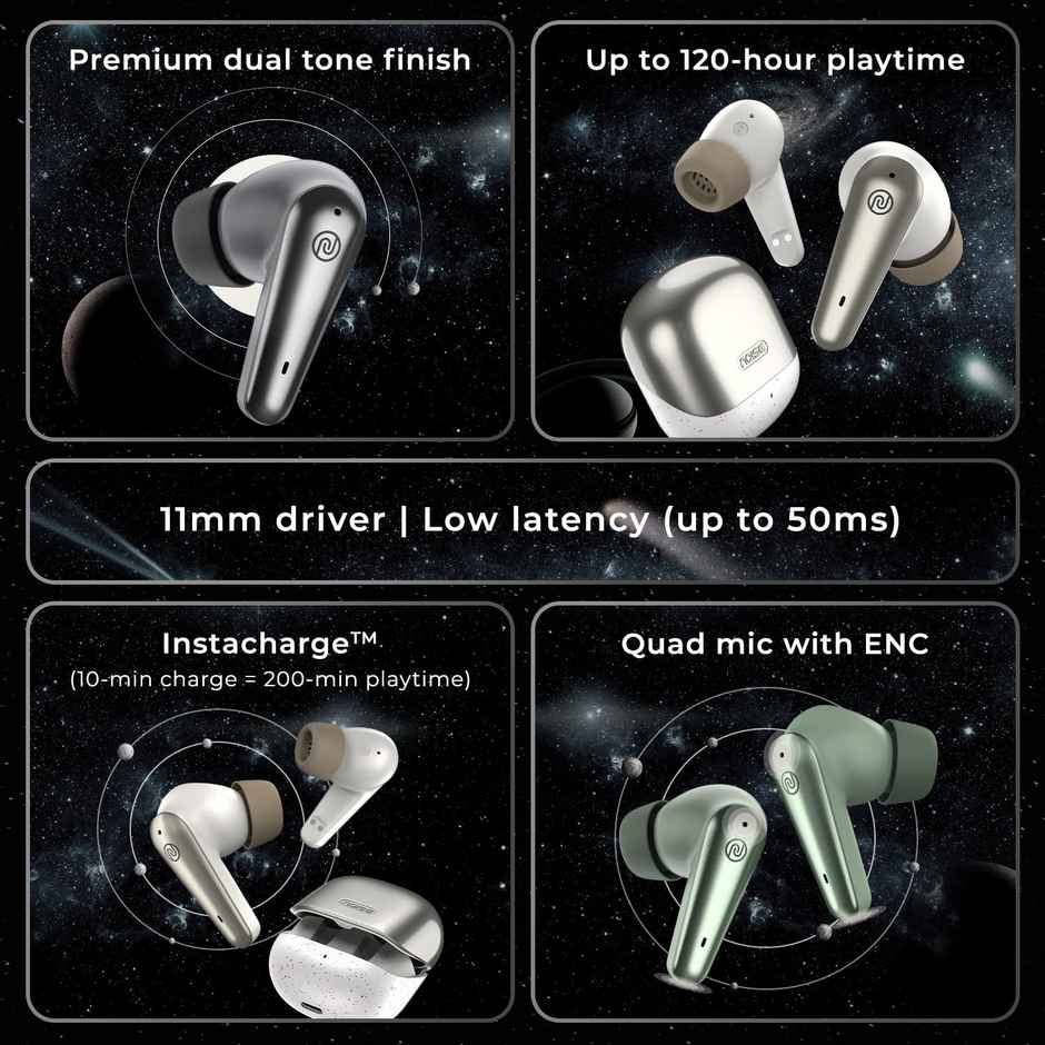 Noise Buds X Prime Bluetooth Earbuds (Quad Mic with ENC)