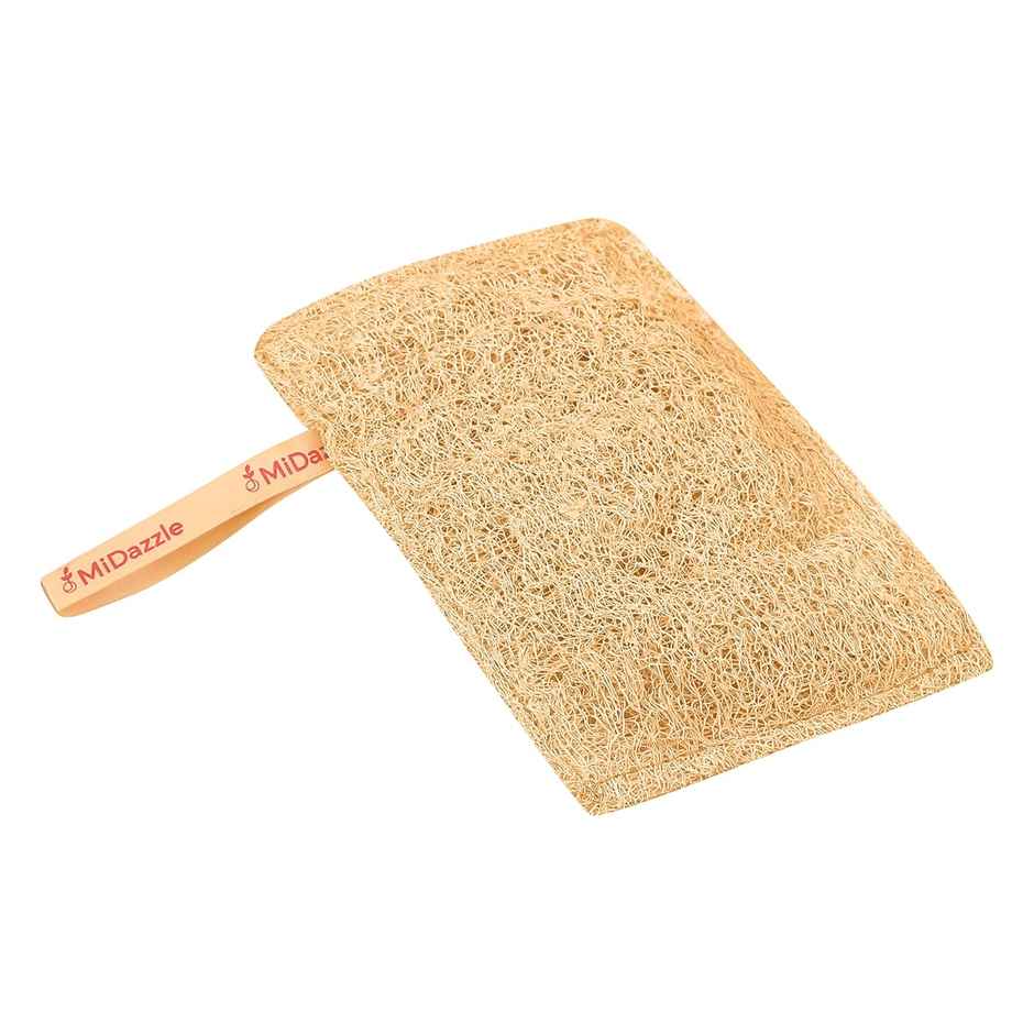 Midazzle 100% Natural Body Scrubber Organic Loofah for Bathing - Square |MIOL6105