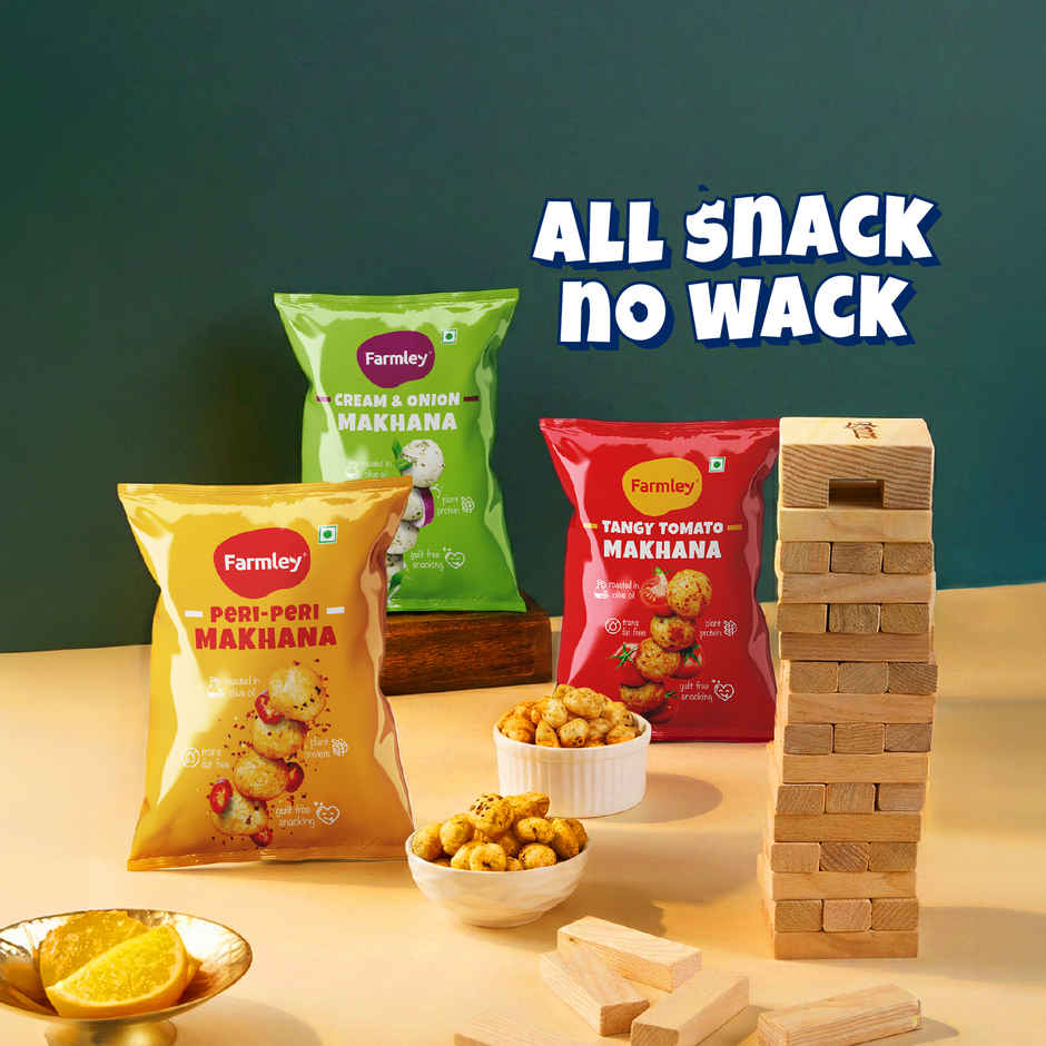 Farmley Peri Peri Makhana Roasted In Olive Oil Healthy Snacks Combbo