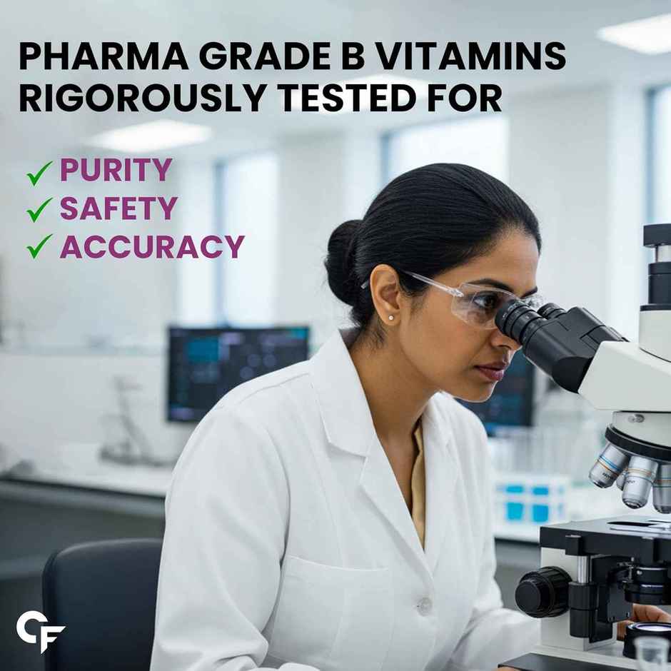 Carbamide Forte Vitamin B-Complex Tablets - 100% RDA for B Vitamins-B1, B2, B3, B5, B6, B9 & B12