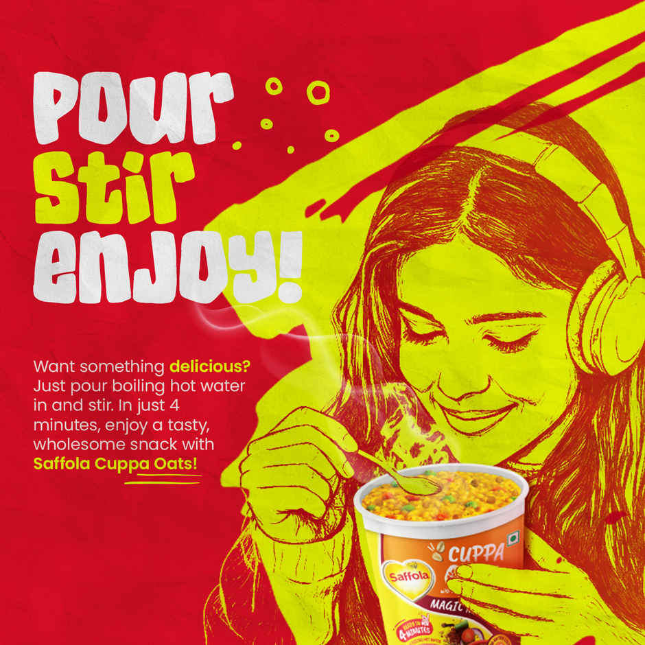 Saffola Cuppa Oats - Magic Masala | No Maida | No Added Preservatives