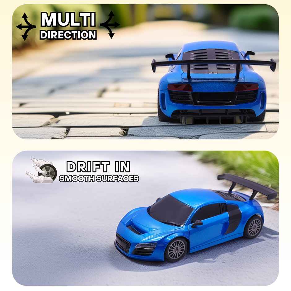 Race N Roll 1:24 Rechargeable Hi Speed Mini Remote Control Car - Aud Blue