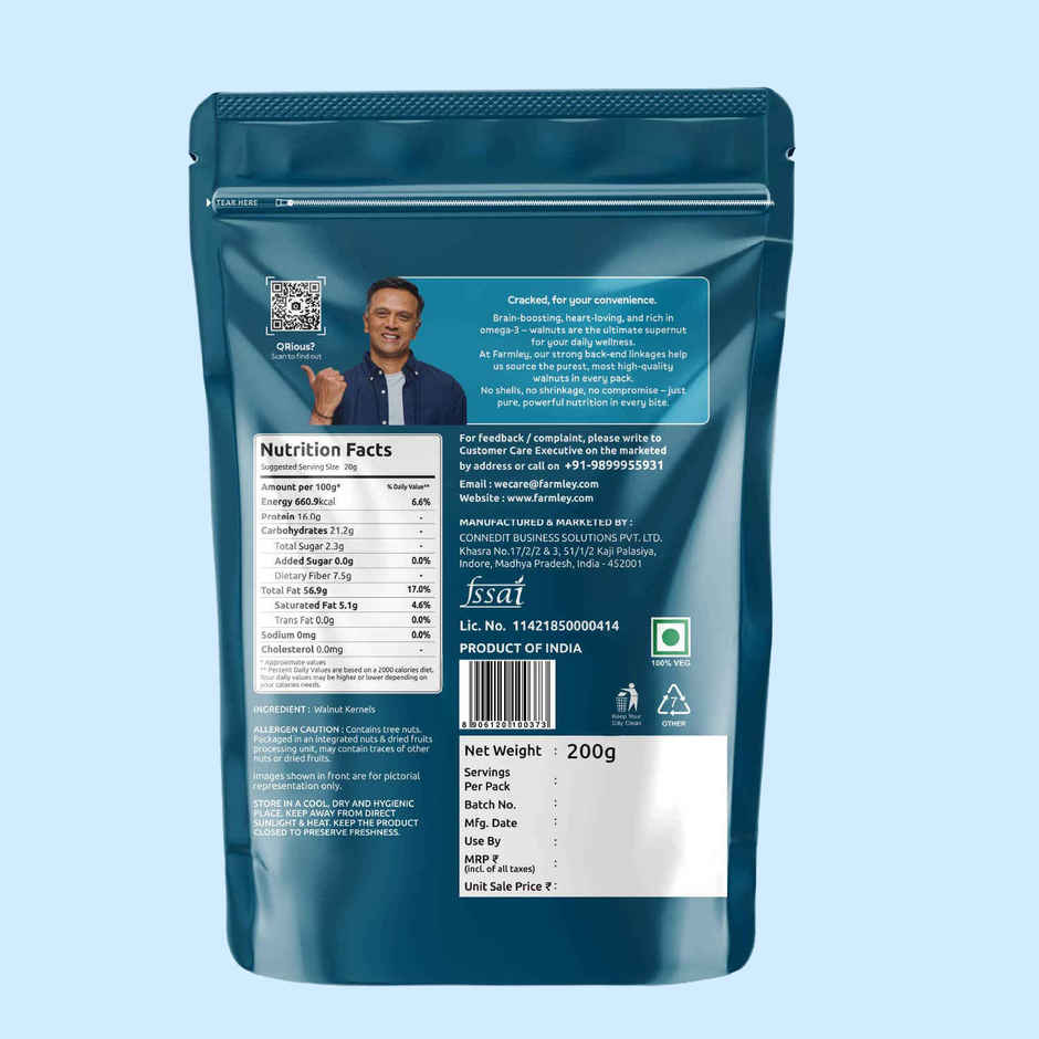 Farmley Premium Broken Chile Walnut Kernels (Akhrot)