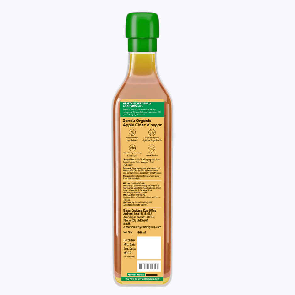 Zandu Organic Apple Cider Vinegar | Supports Healthy Weight
