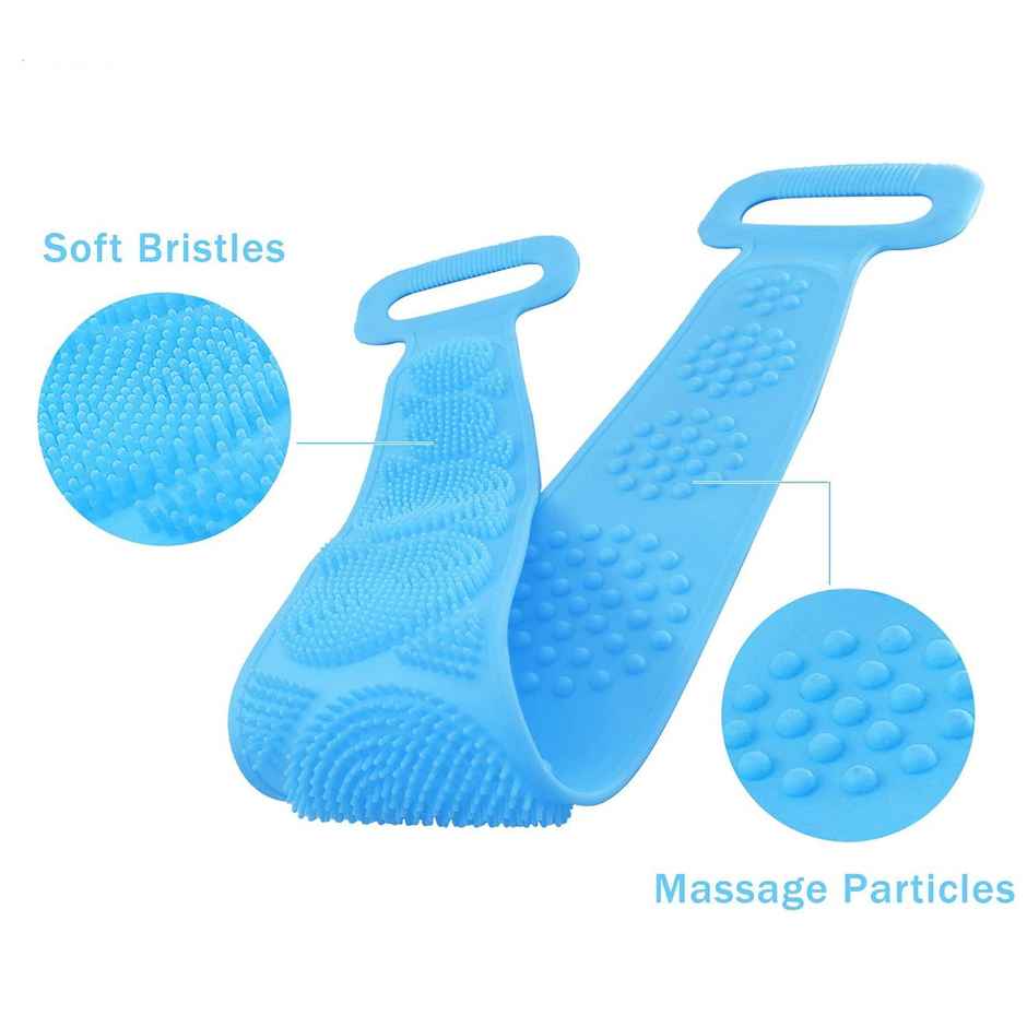 Bronson Professional Premium Back Scrubber Belt Cleaning Exfoliating Bath Brush With Handle