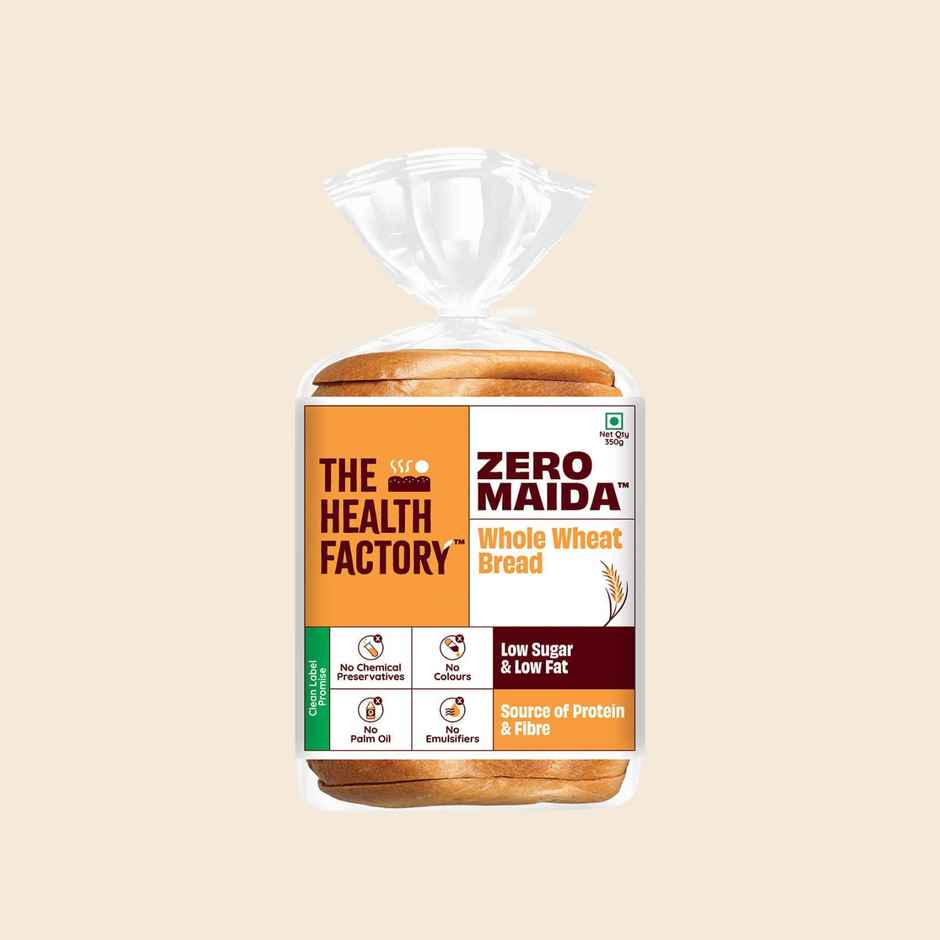 The Health Factory Whole Wheat Bread | Zero Maida | Source of Protein & Fibre
