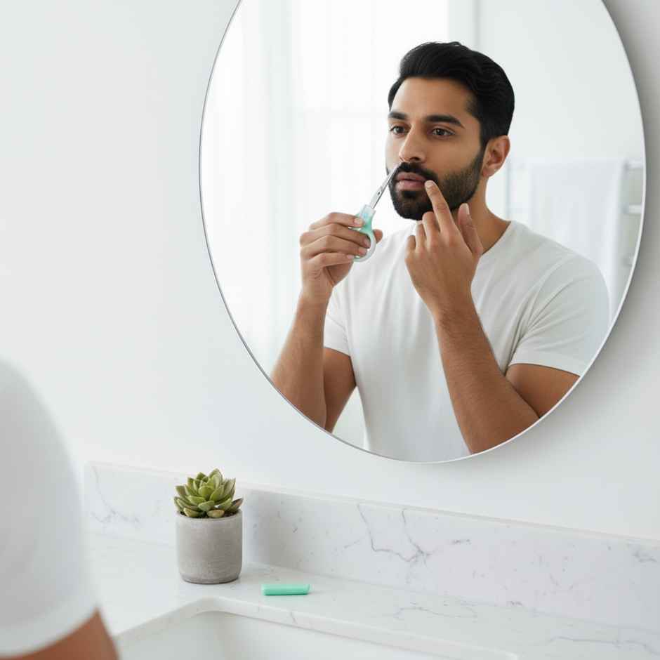 Midazzle Safety Scissor for Face | Precision Grooming Scissors with Rounded Tip | MISC5307