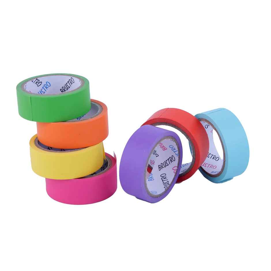 Brustro Neon Washi Tape Set Of 7 - 15Mmx5M
