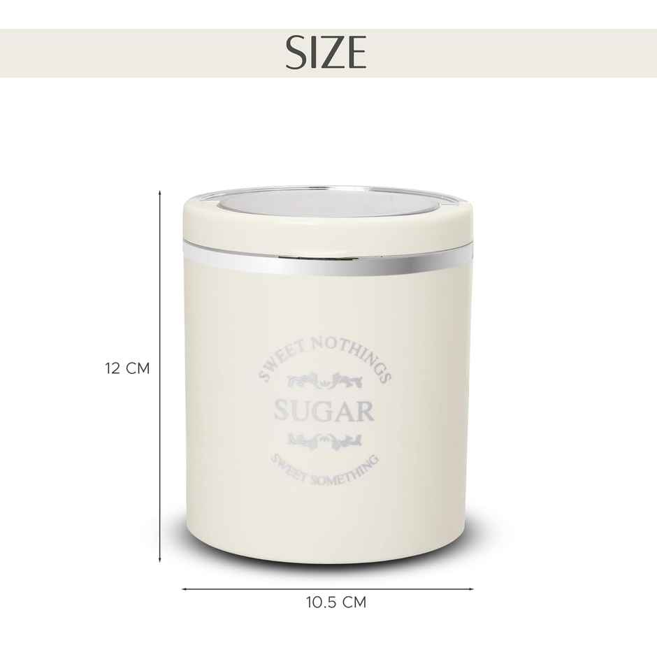 Jaypee Plus Classique Tea Coffee Sugar Air Tight Containers | Ivory - 750 ml